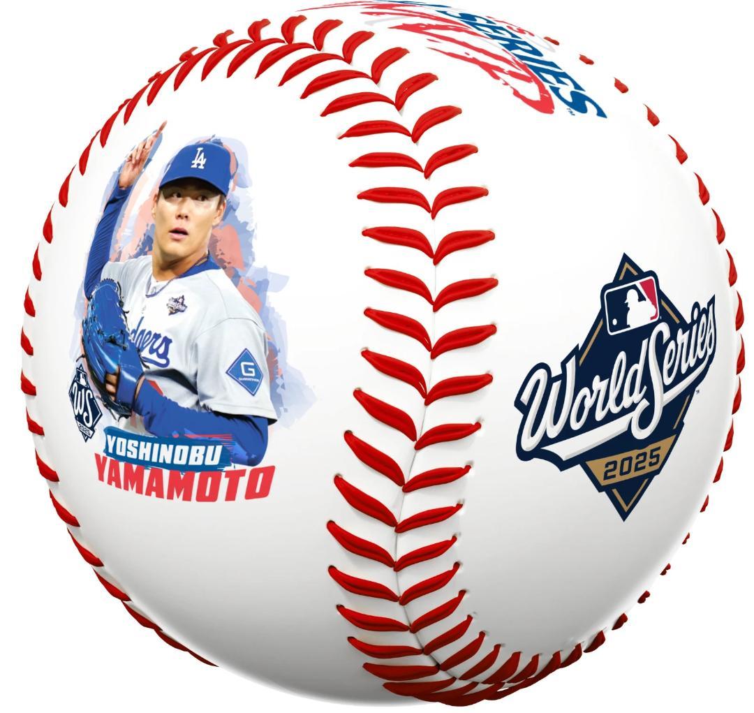 山本由伸2025WS/MVP記念サインボールUVケース付USローリングス限定品