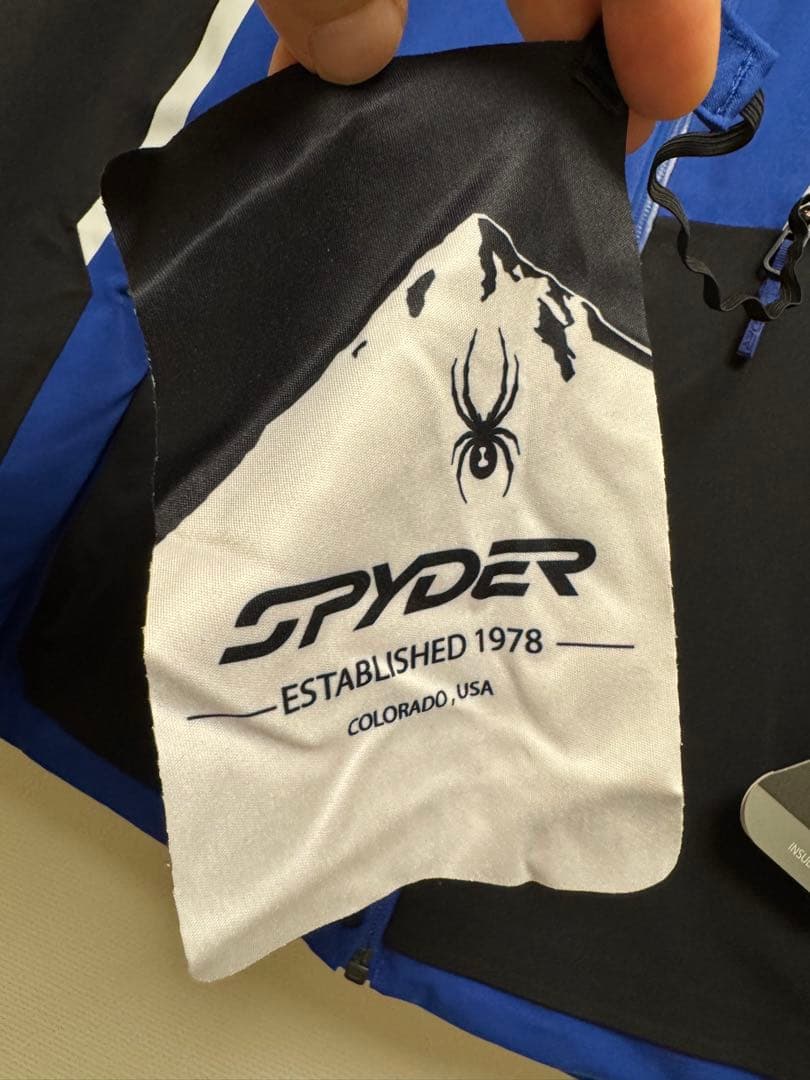 未使用 SPYDER スキーウェア メンズS LEADER JACKET 青