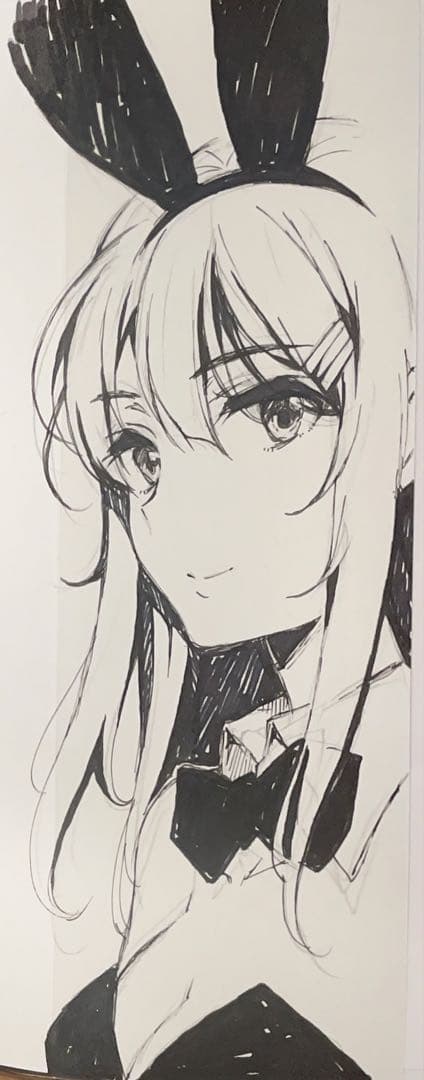 七宮つぐ実　直筆イラストサイン本　「青春ブタ野郎はバニーガール先輩の夢を見ない」