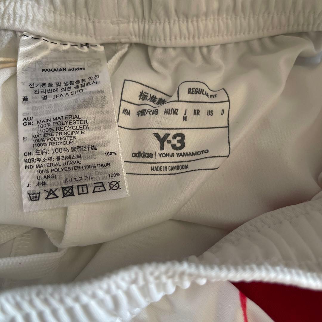 新品タグ付き　Y-3 ハーフパンツ ホワイト/レッド レギュラー