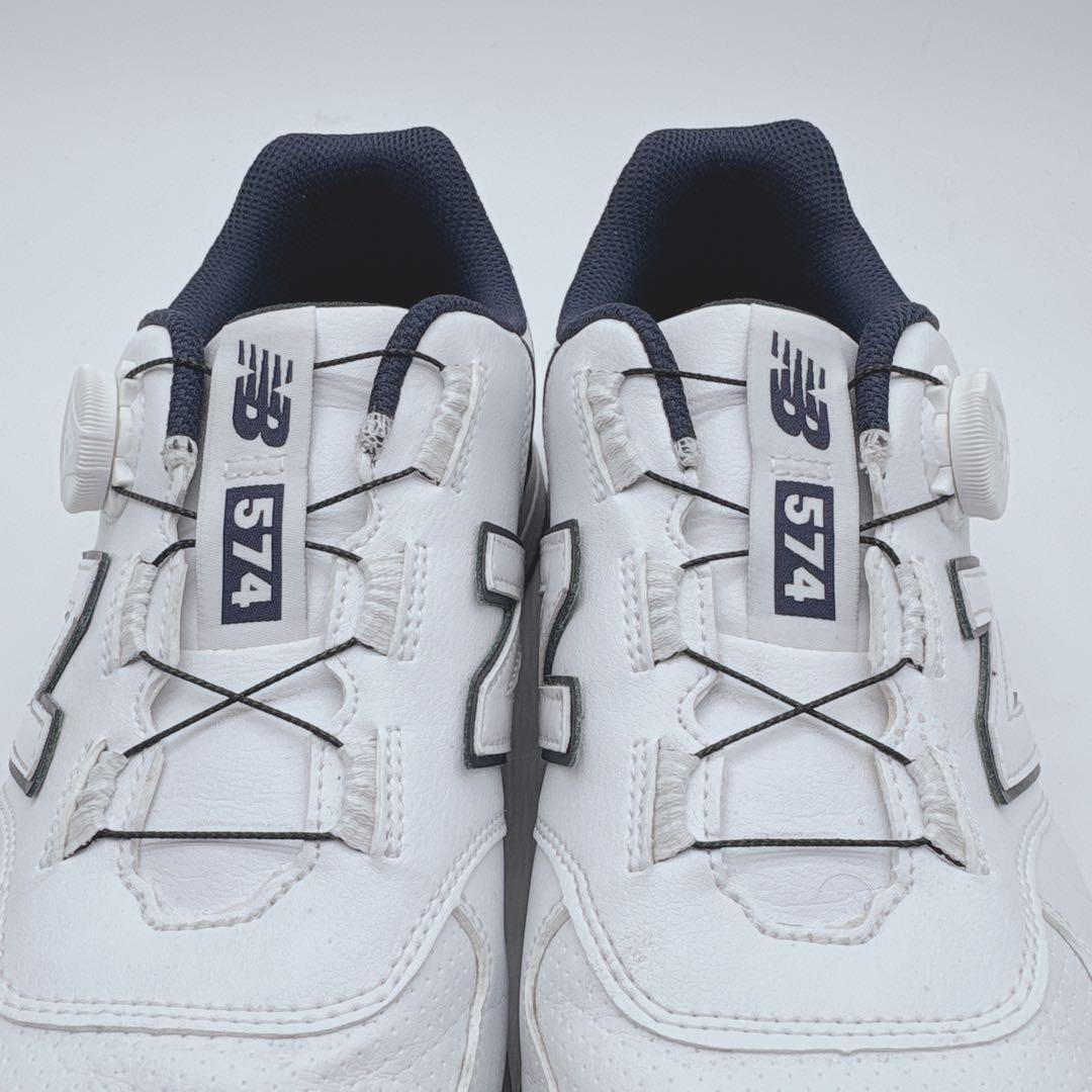 極美品✨ New Balance 574 ゴルフシューズ ホワイト/ネイビー