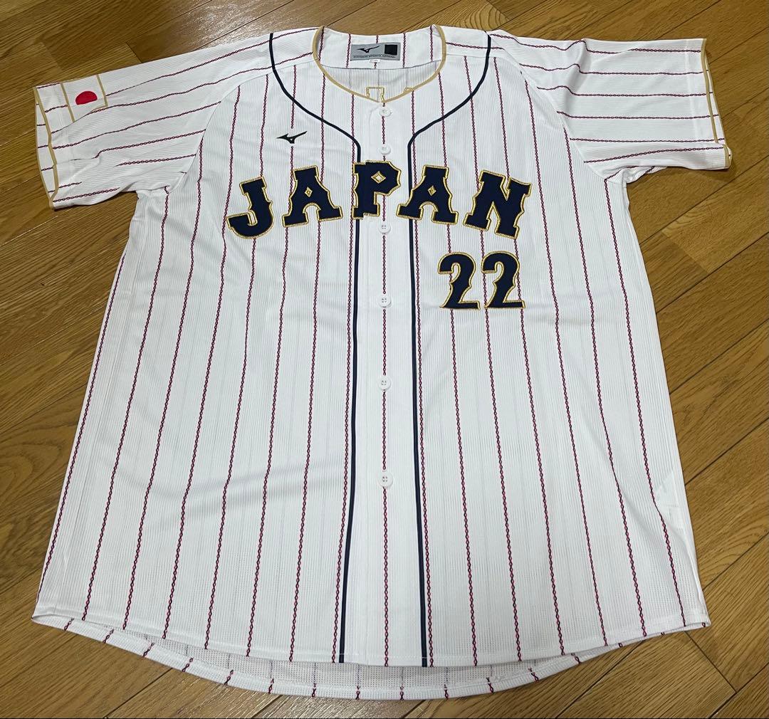 阪神タイガース　湯浅京己選手　侍ジャパン　ホームユニフォーム　WBC O寸