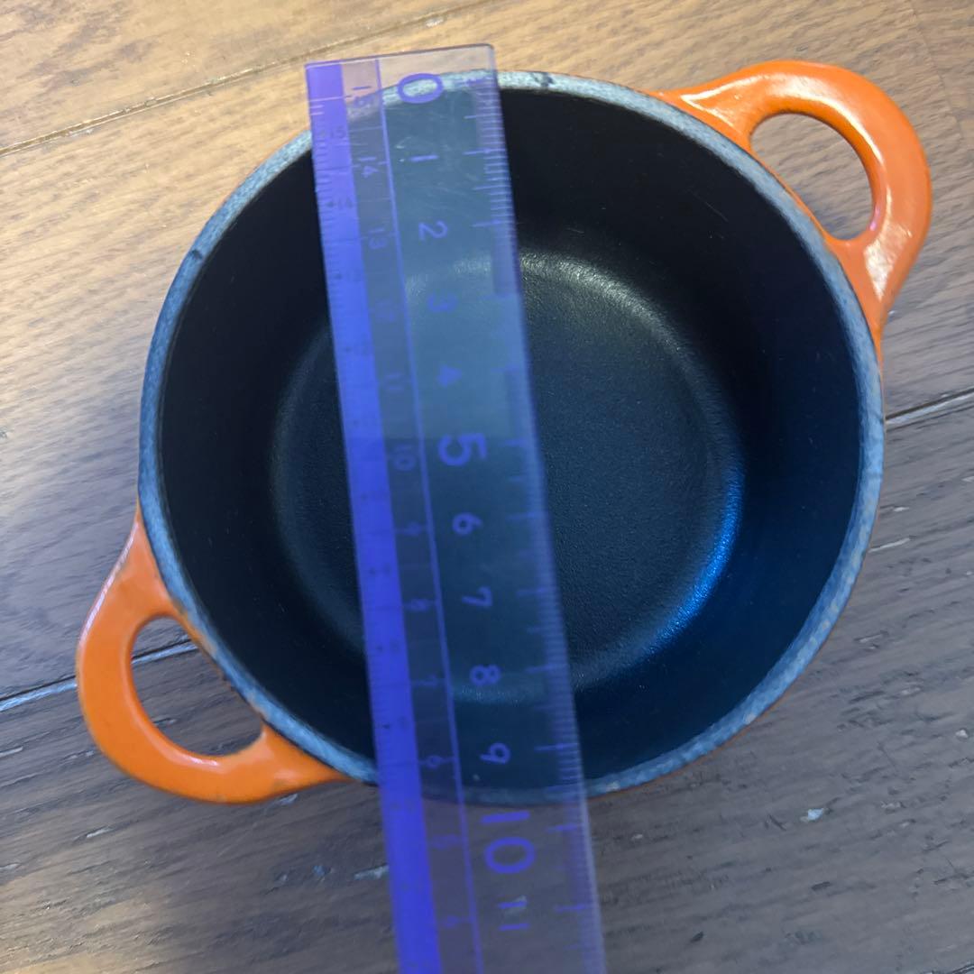 LE CREUSET オレンジ 両手鍋 小型　ココットロンド　離乳食作りにも
