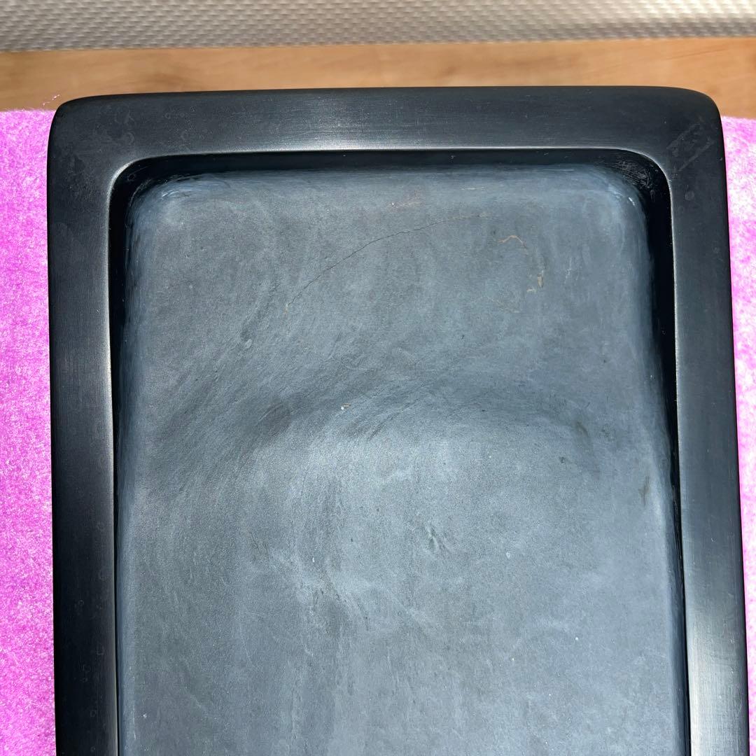 ⭕️雨畑真石　芳龍閣硯舗　清石　角堀研　石紋綺麗　20cm超え　1.7kg超　雨畑