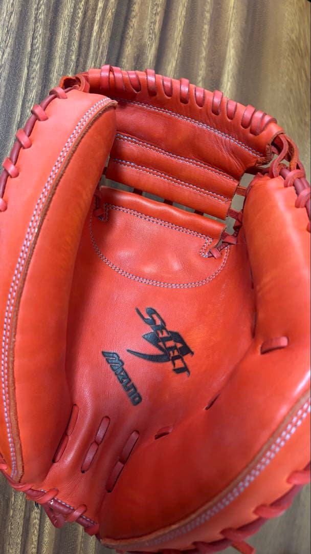 未使用品　型もついてません‼︎ Mizuno Select 軟式グローブ オレンジ
