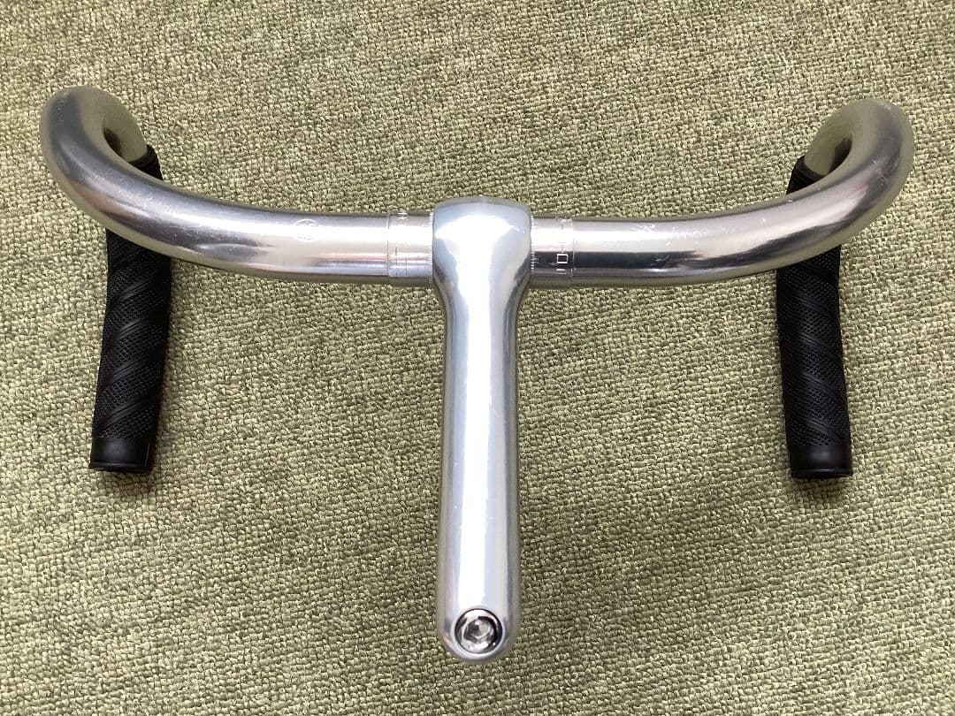 【週末値引中】日東　NJS ドロップハンドル、ステム、グリップセット　おまけ付き