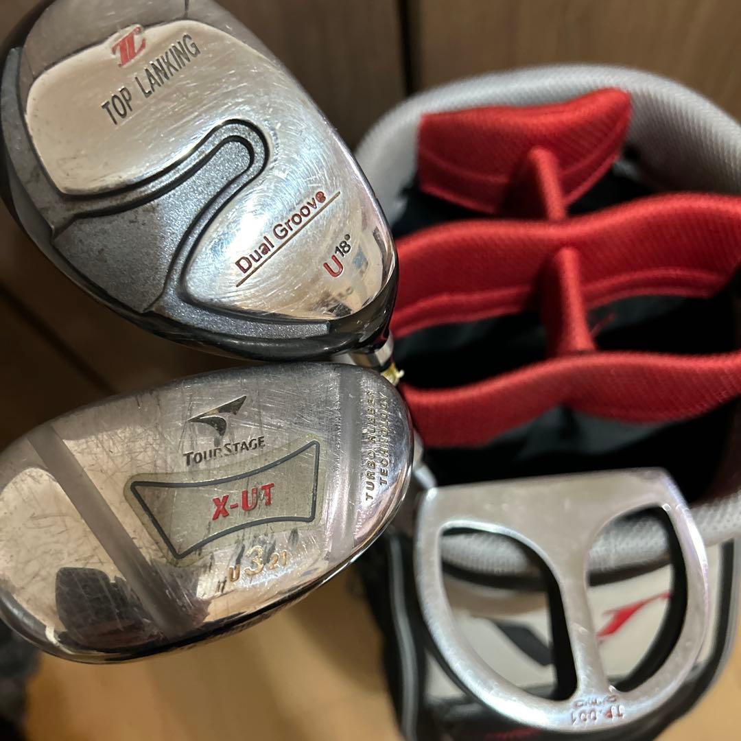NIKE GOLF キャディバッグ ブラック/レッド おまけ付き。