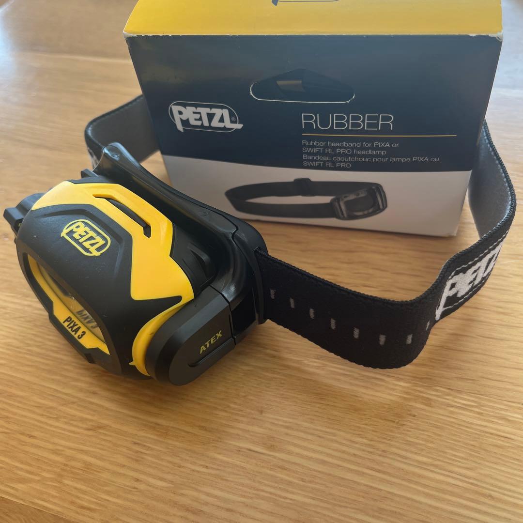 PETZL PIXA 3 ヘッドランプ　ラバーバンド付き