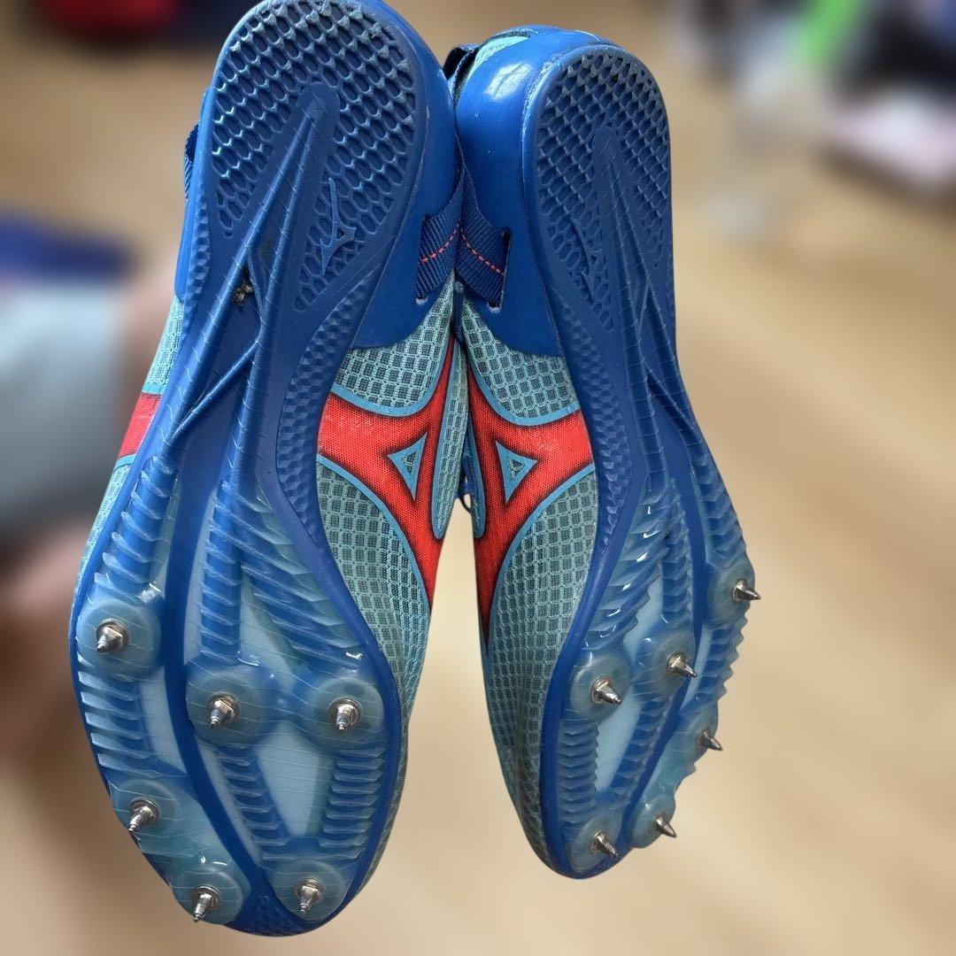 Mizuno スパイクシューズ 青/水色/オレンジ　25.0cm