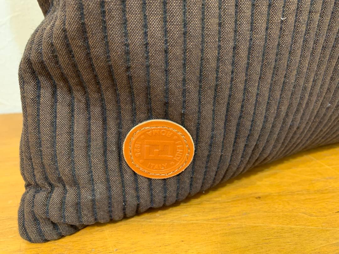 N0722-06★FENDI フェンディ クッション ダークブラウン 3個セット