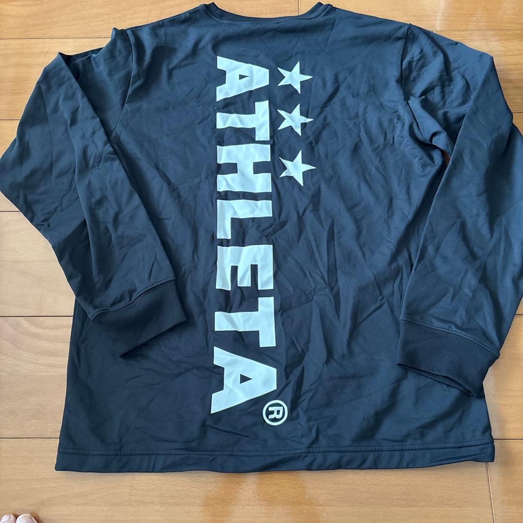 新品限定！ATHLETAフットボール長袖シャツL/アスレタサッカーフットサルロゴ
