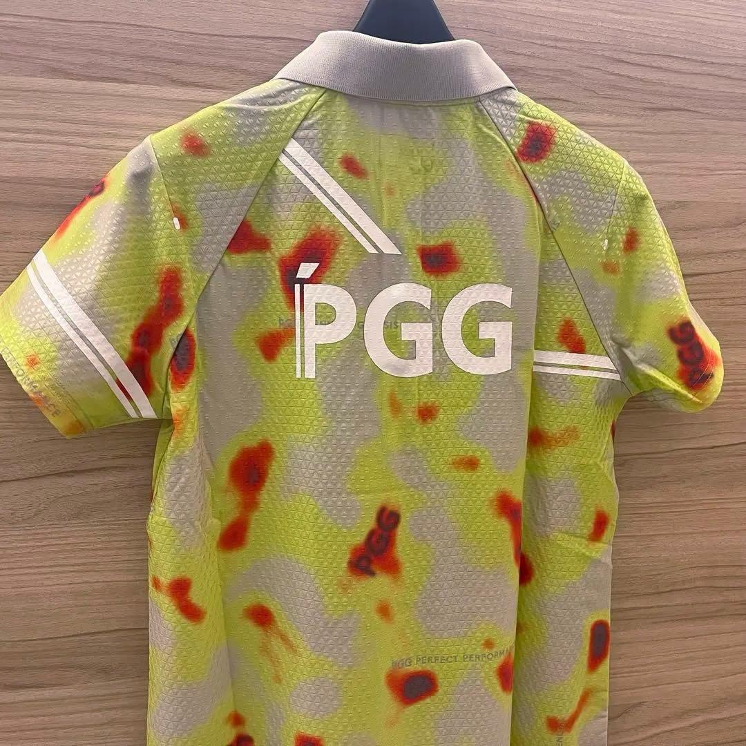 新品★27,500円PGG パーリーゲイツ バックロゴ半袖ポロシャツ ベージュ1