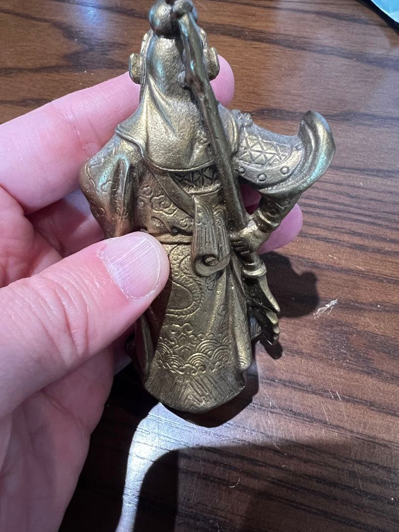 関羽の置物　中国　武将