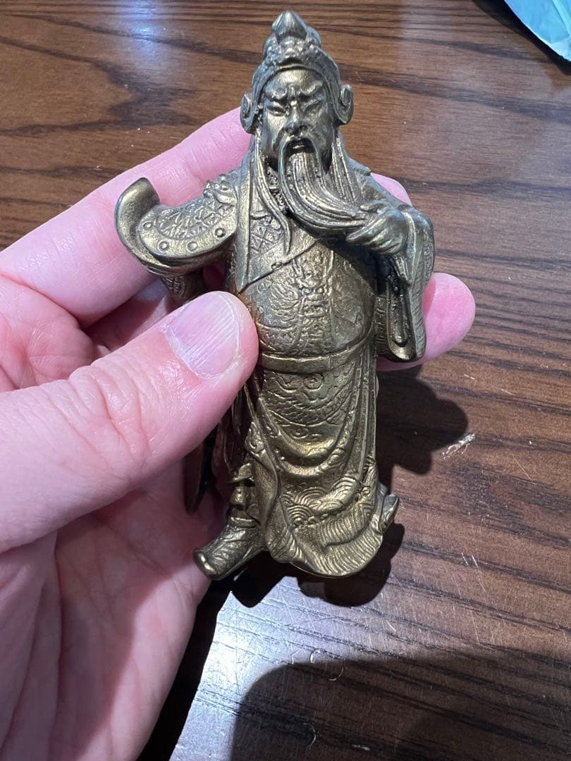 関羽の置物　中国　武将