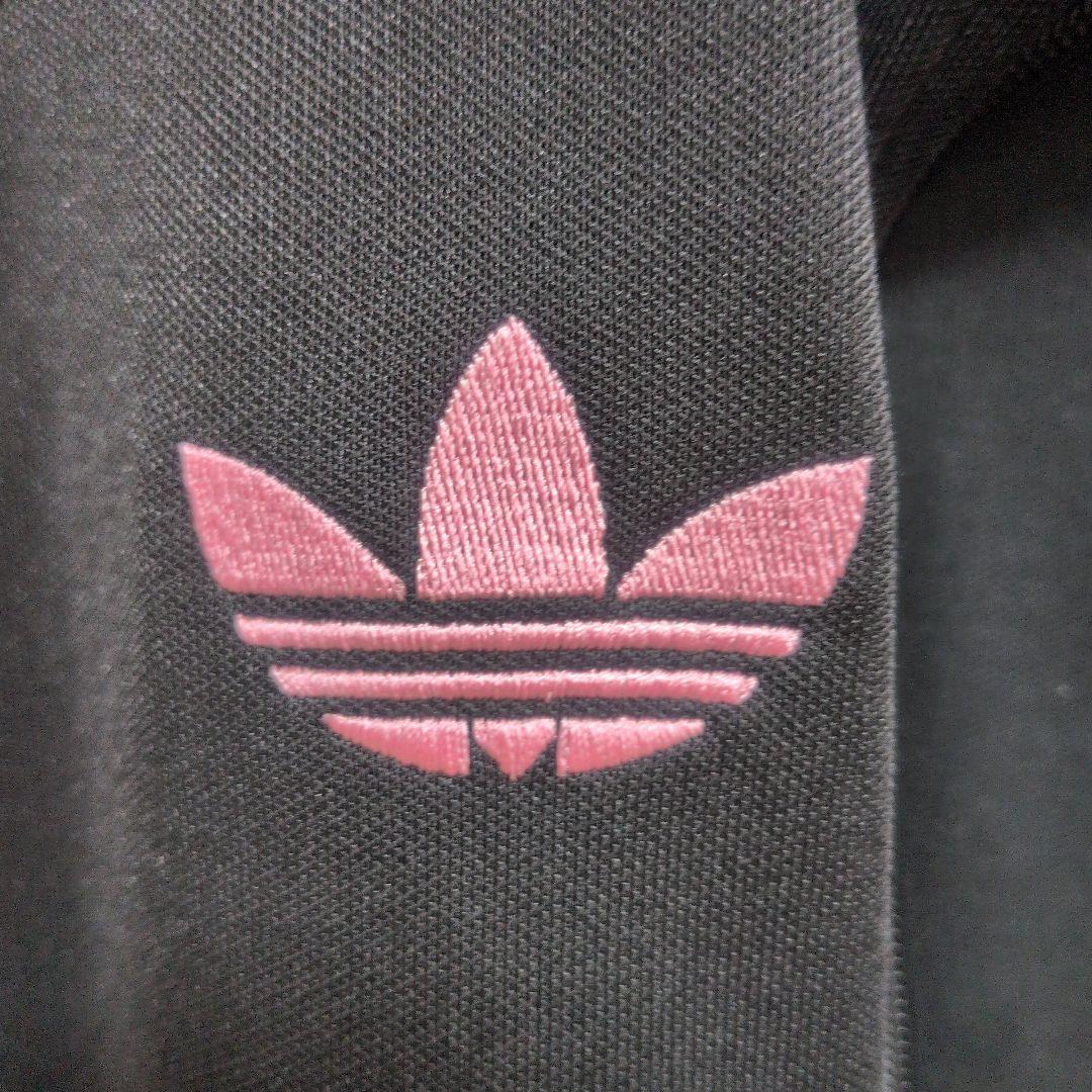 ユベントス　トラックジャケット　adidas ブラック ジャージ ピンク馬刺繍