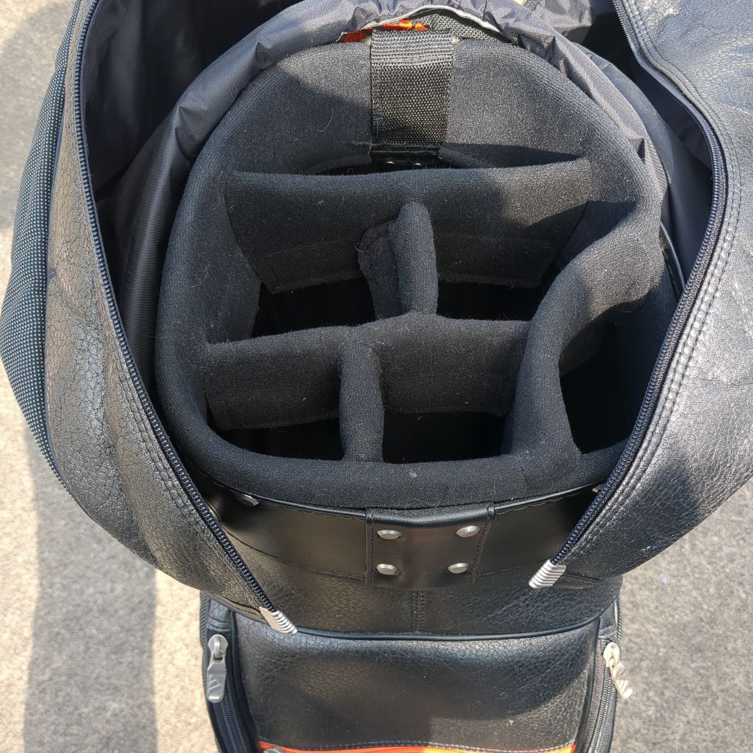 美品adidas キャディバッグ 黒・オレンジ