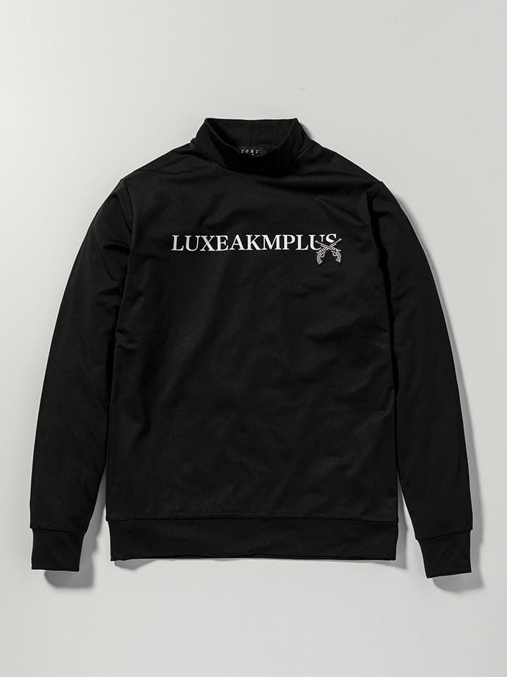 LUXEAKMPLUS × roar 23AW フロントロゴモックネックTシャツ