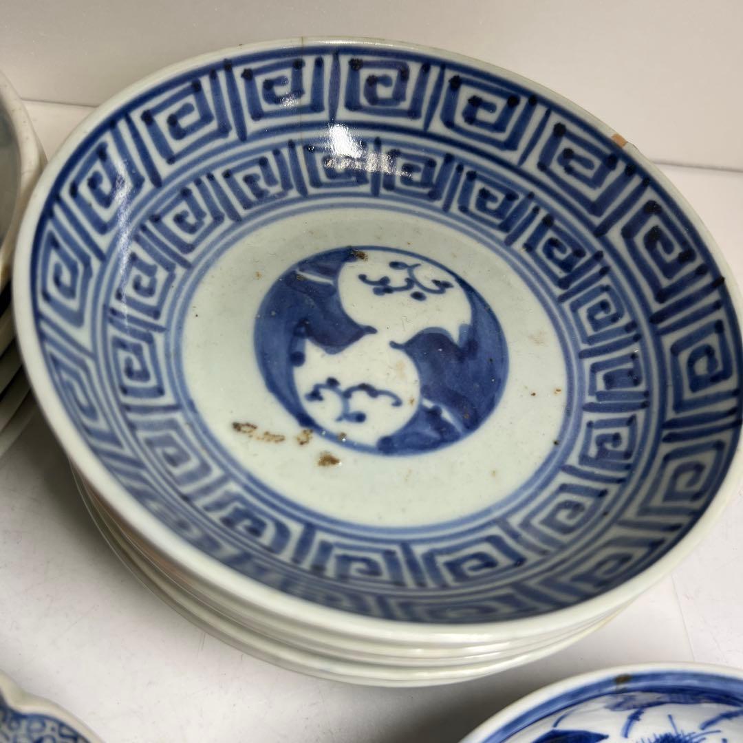 古伊万里　蛸唐草、みじんこ等　幅約7.5~18㎝　東Y8-0312⑤