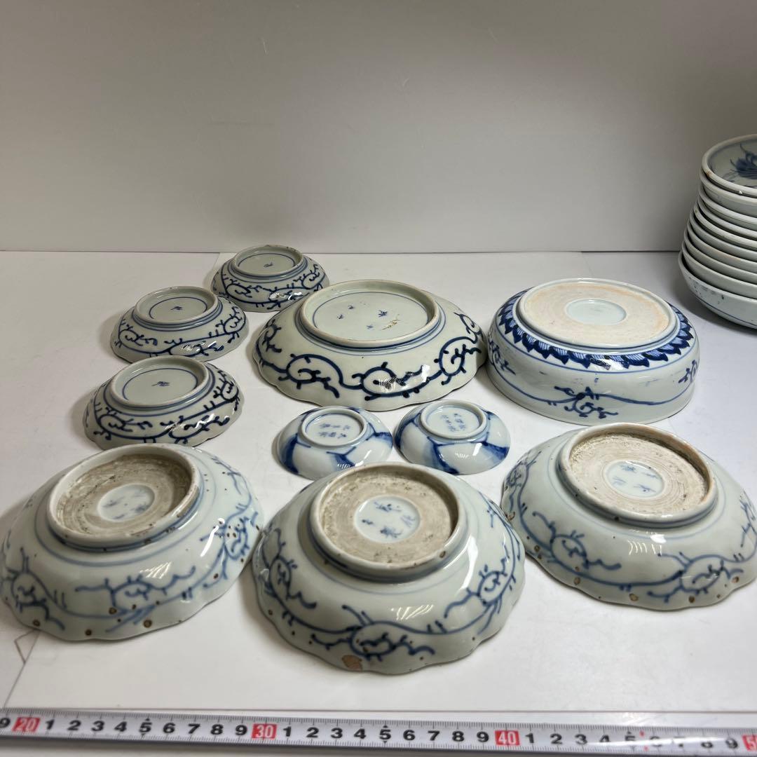 古伊万里　蛸唐草、みじんこ等　幅約7.5~18㎝　東Y8-0312⑤