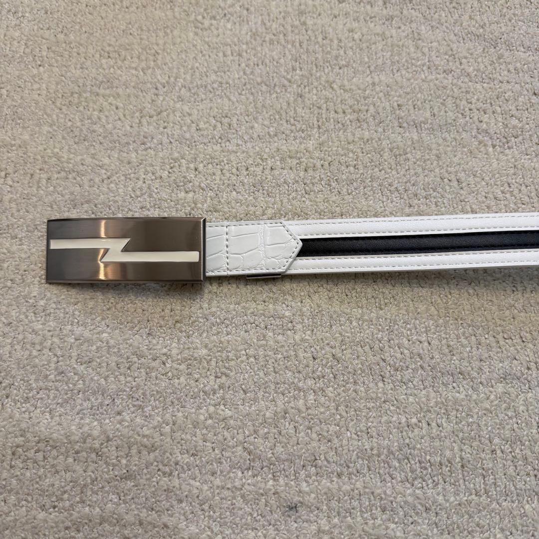 IZREEL ホワイトレザーベルト 115cm