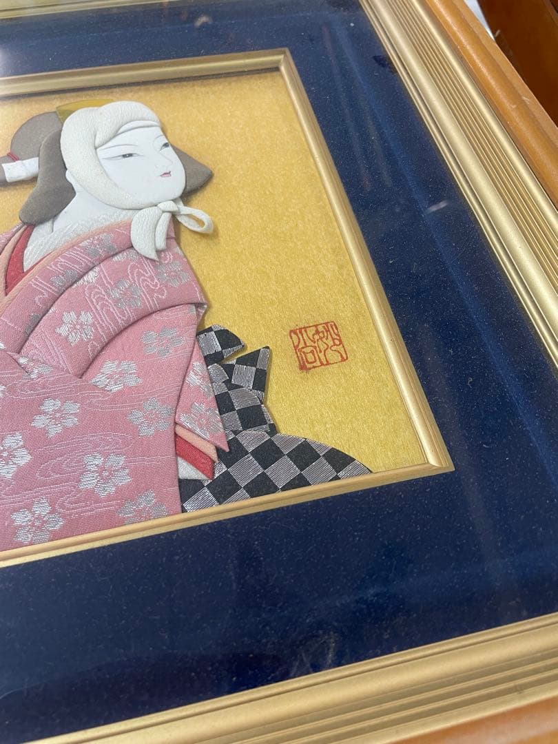 押し絵　アンティーク　和風　着物