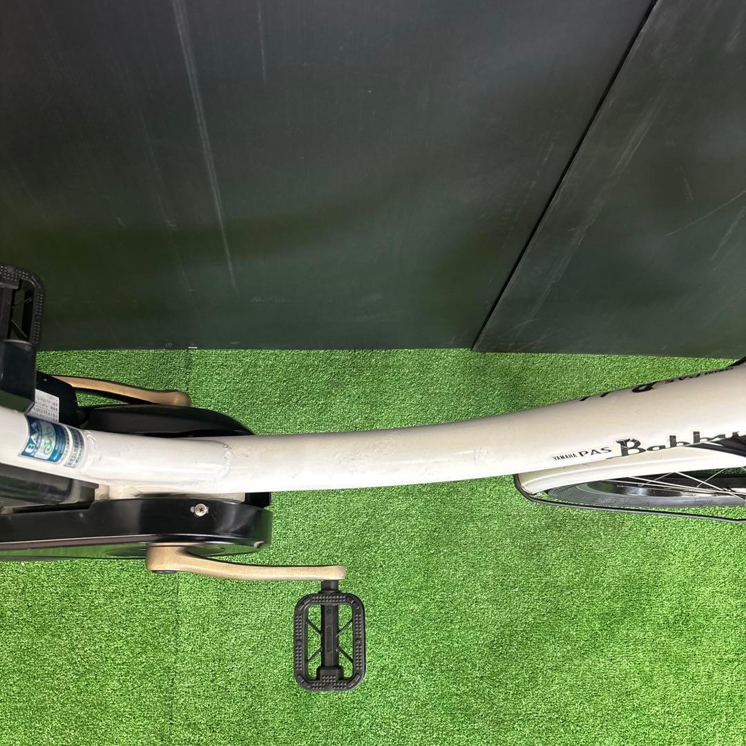 電動自転車 YAMAHA PAS Babby ホワイト 3人乗り対応　5