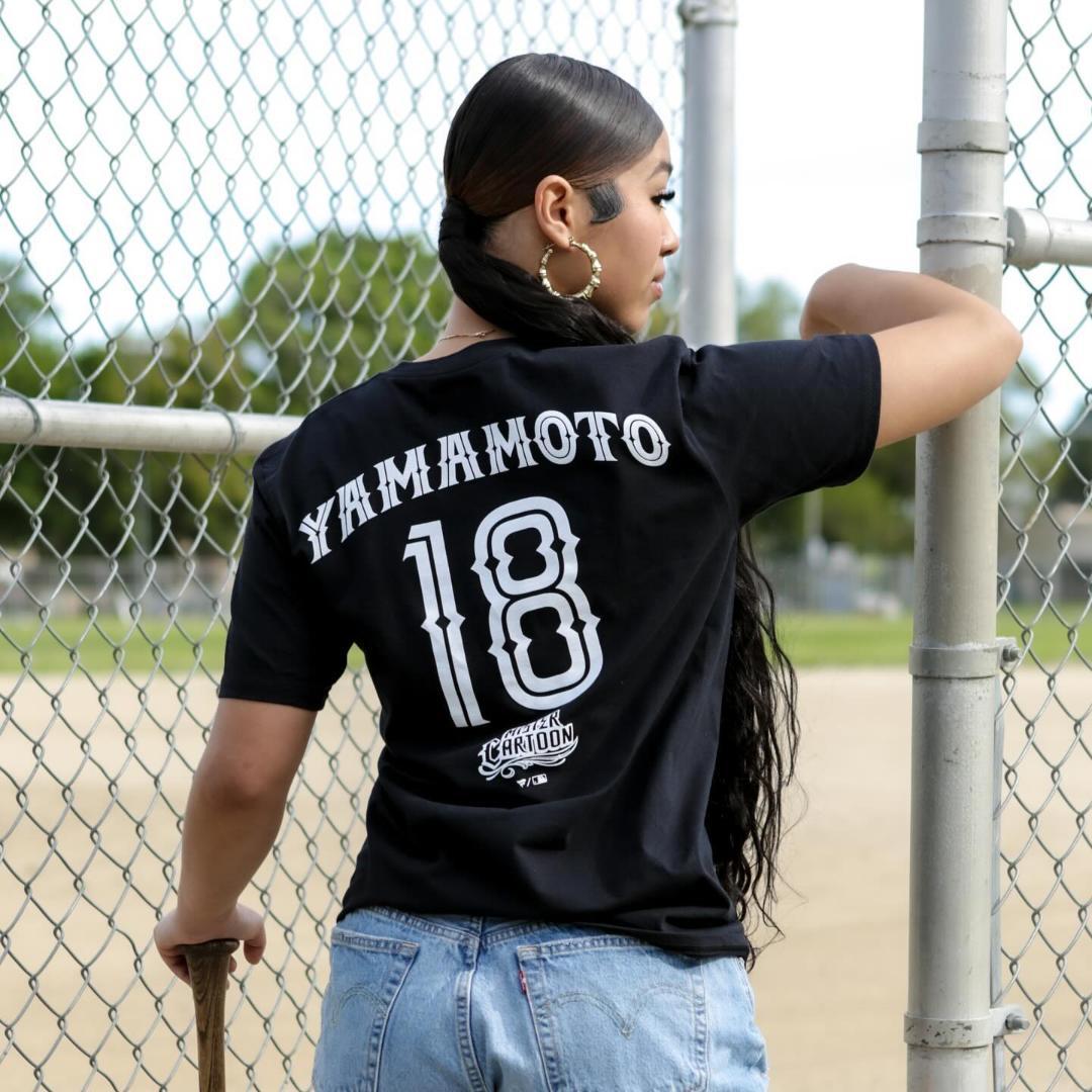 ミスターカートゥーン ロサンゼルス ドジャース 山本由伸 Tシャツ ブラック 黒
