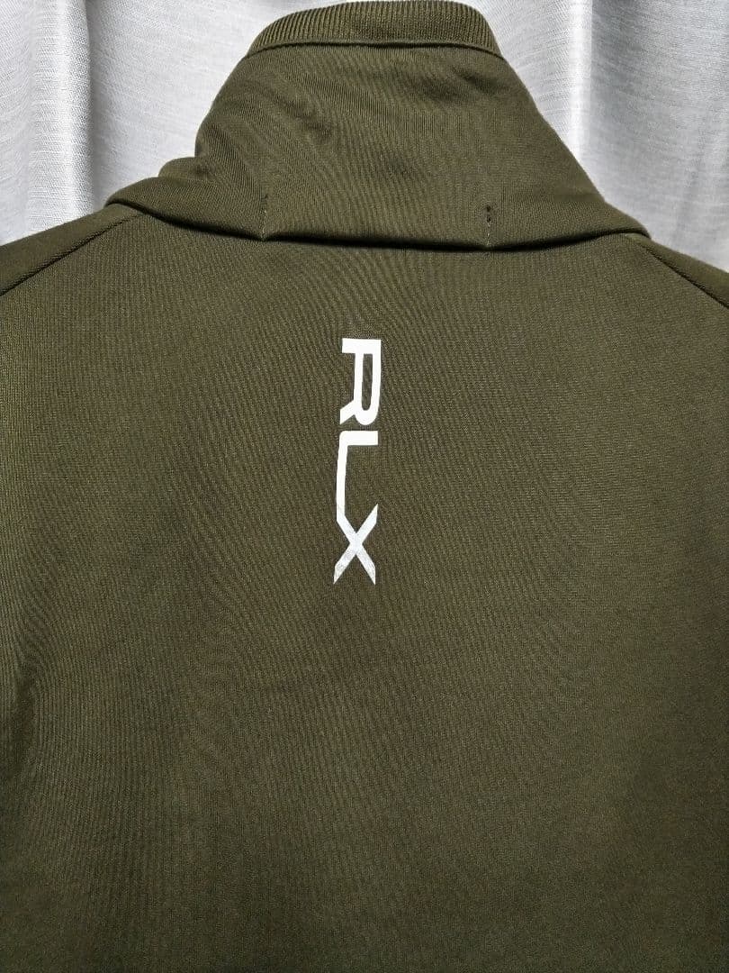 RLXゴルフ　裏起毛　ジップアップジャケット　カーキ