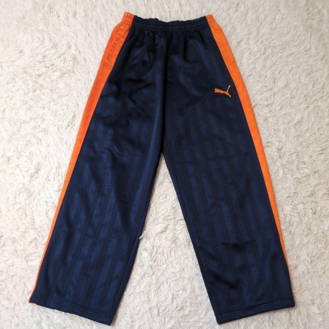 プーマ　メンズ　ジャージセットアップ　ネイビー×オレンジ　サイズL