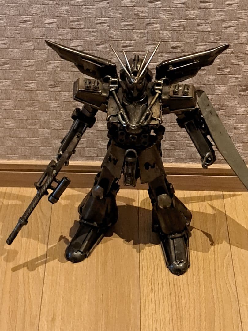 廃材　メタルアート　ガンダム　鉄　アイアンアート