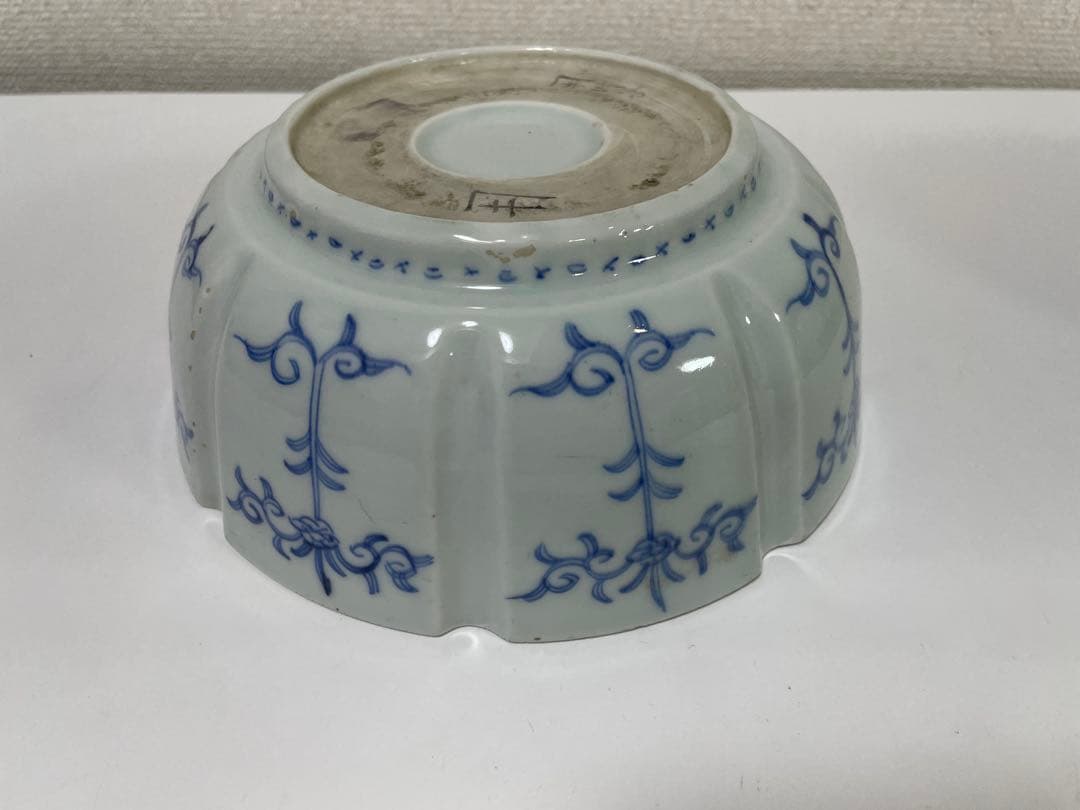 【現状品】古伊万里 染付 菓子器 菓子鉢 アンティーク 時代物 割烹 懐石2個
