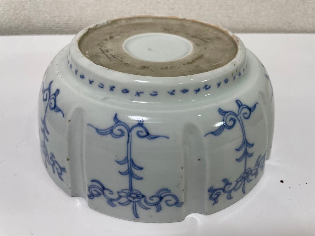 【現状品】古伊万里 染付 菓子器 菓子鉢 アンティーク 時代物 割烹 懐石2個