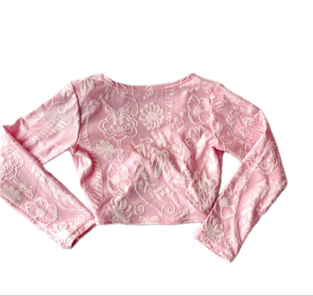 新品チャコット★とってもかわいい総柄カシュクール ピンク120k