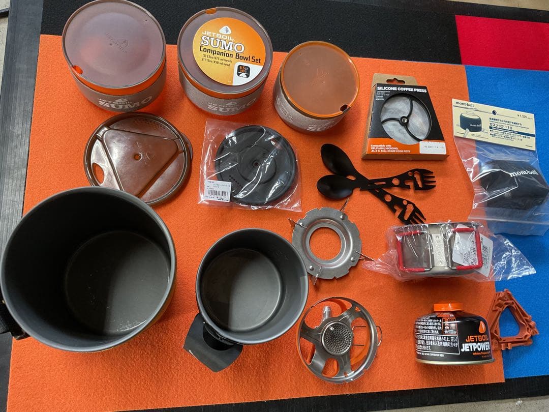 JETBOIL1.8SUMO新品ポット&希少品0.8SOL新品付属品多数付セット