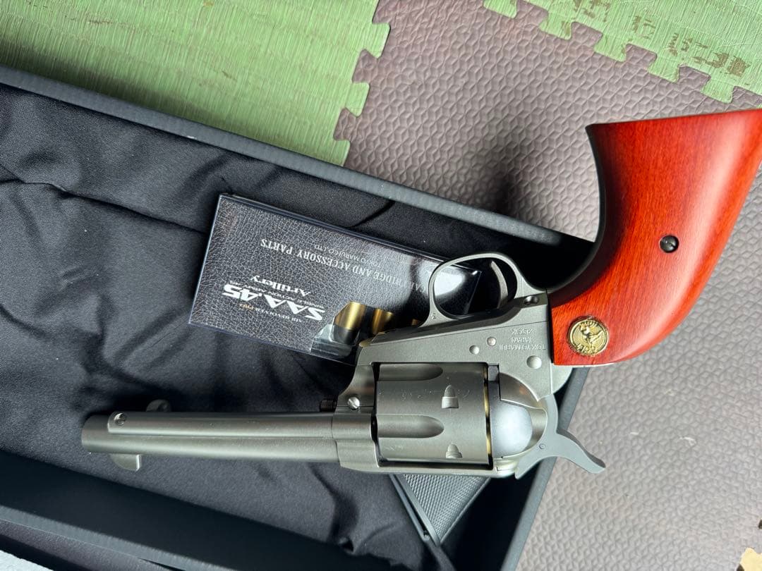 東京マルイ エアリボルバープロ SAA45 アーティラリー 木製グリップカスタム