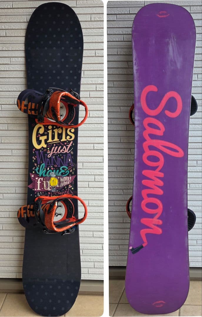 【ワックス永久無料】 SALOMON 147cm スノーボードセット FLUX​