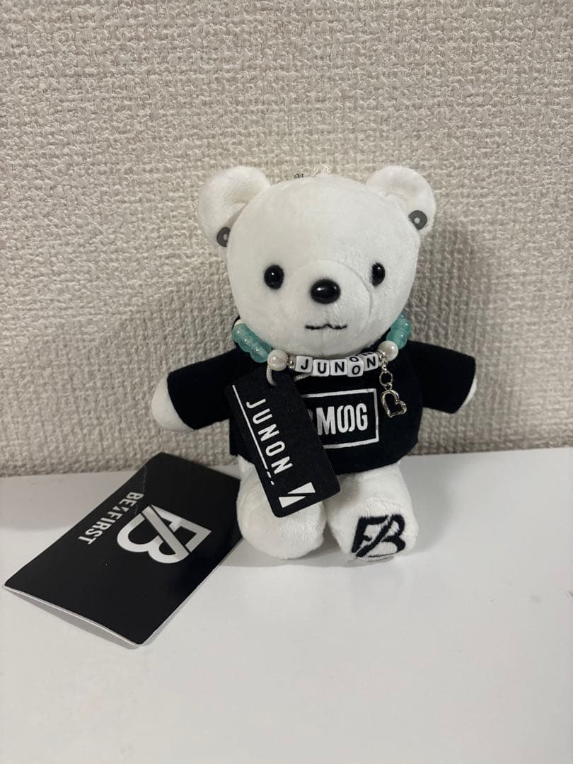 JUNON くまのぬいぐるみマスコット　BMSG初期　ネックレス　カバー2枚付き