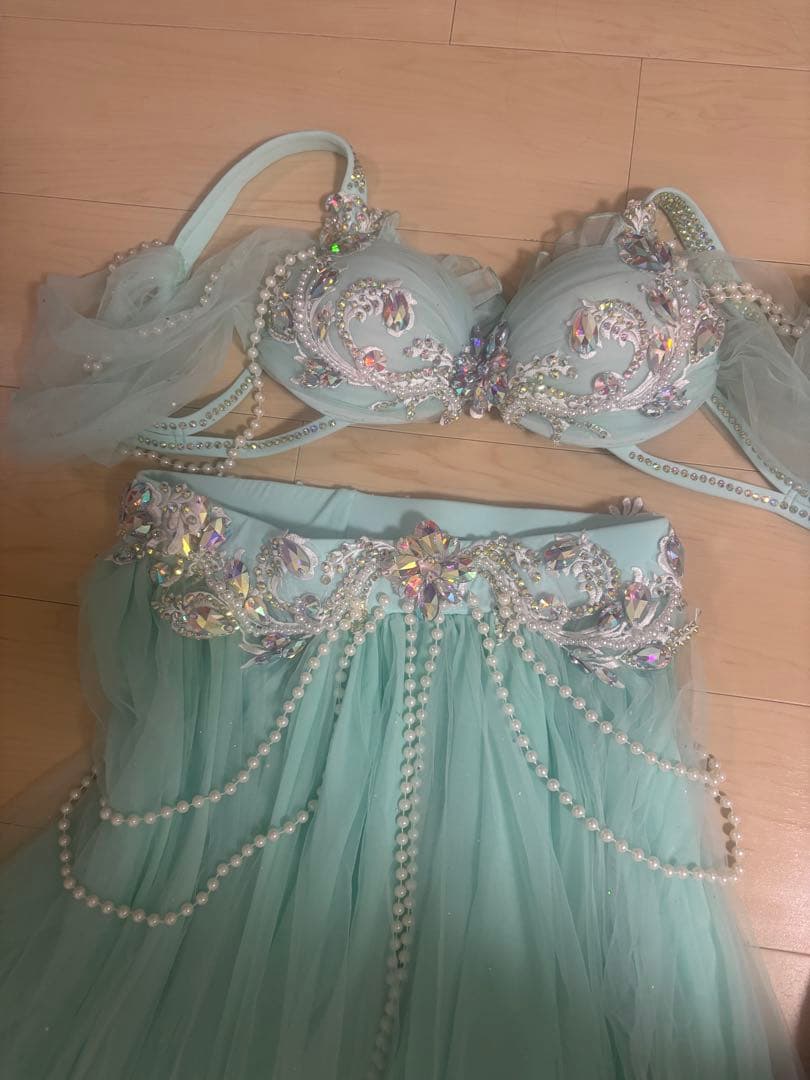 ベリーダンス セットアップ ミントグリーン