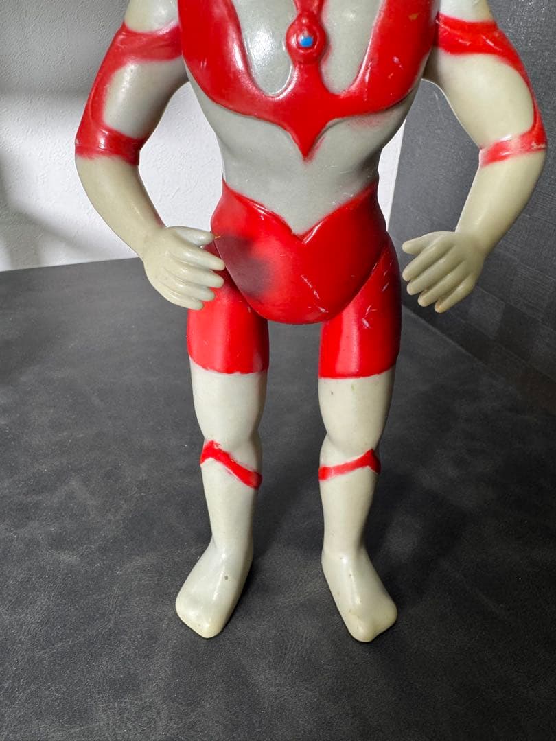 【珍品】ウルトラマン 大サイズ ソフビ ブルマァク マルサン 両足刻印 当時物