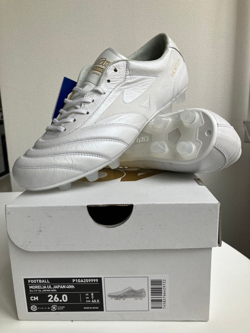 MIZUNO MORELIA UL JAPAN 40TH 26.0cm ホワイト