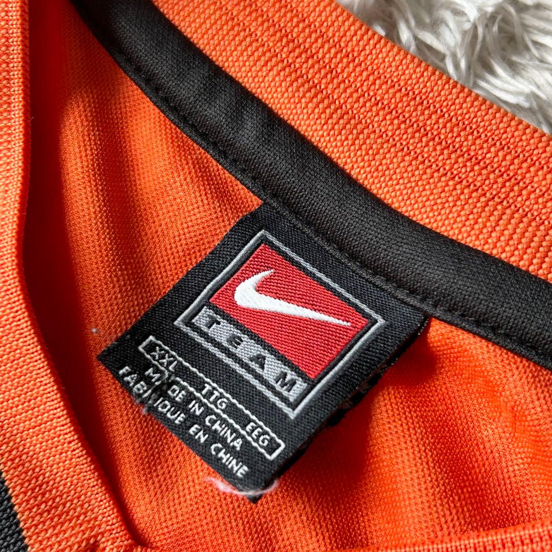 ナイキ 00s NIKE game shirt XXL オレンジ ストライプ