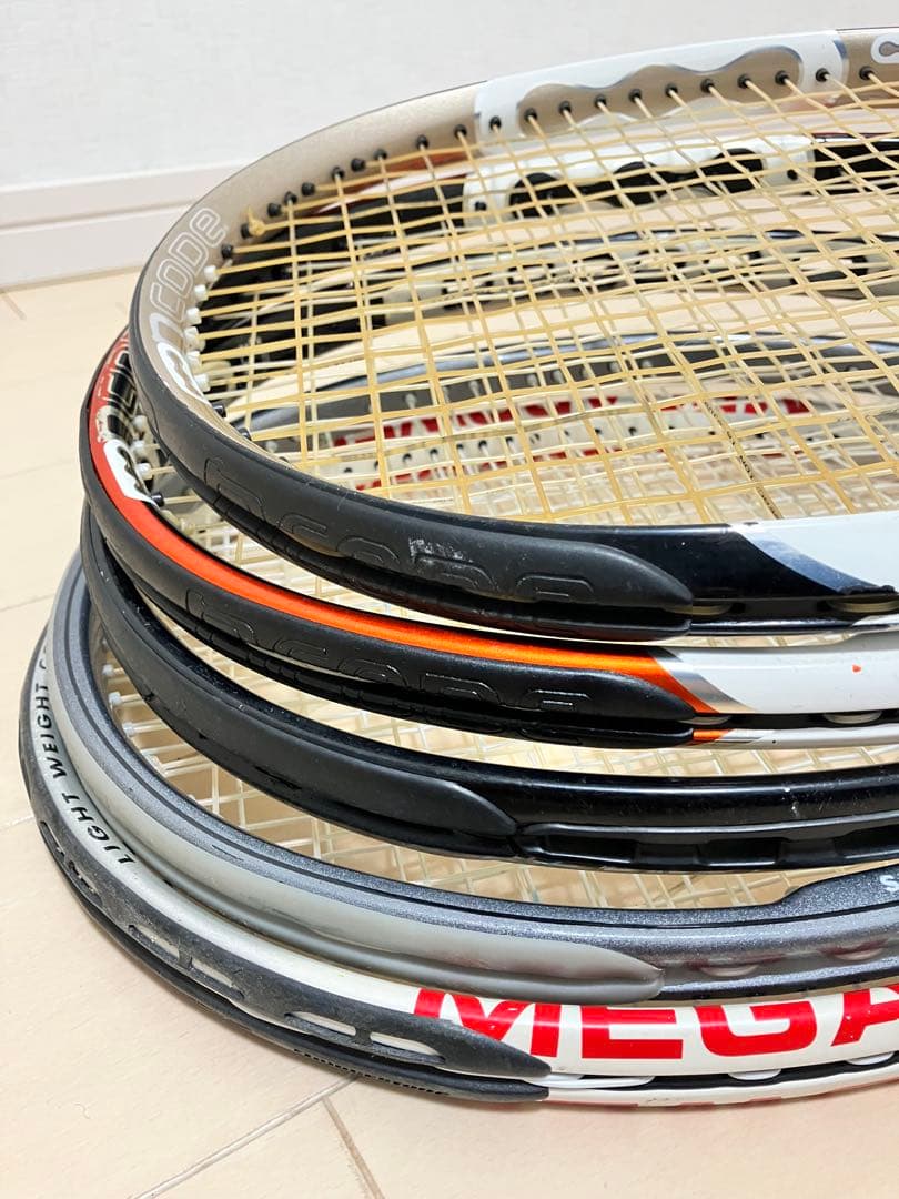 WILSON ウィルソン等 硬式テニスラケット 5本セットとバッグ