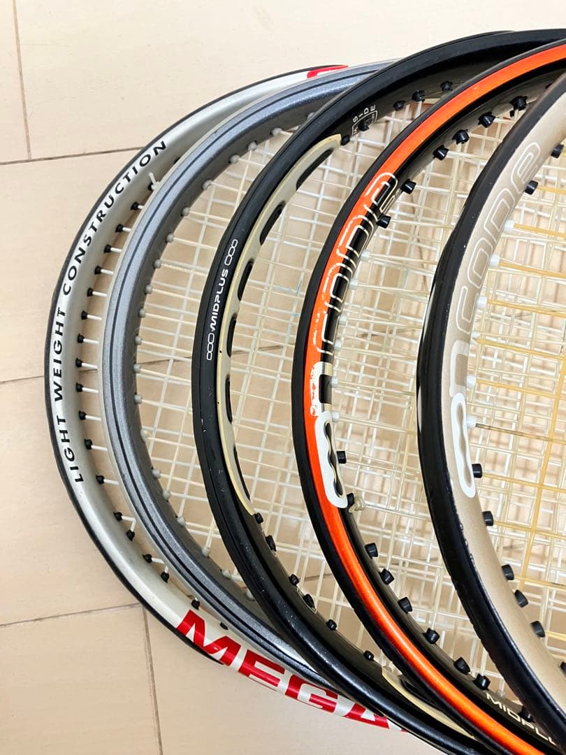 WILSON ウィルソン等 硬式テニスラケット 5本セットとバッグ