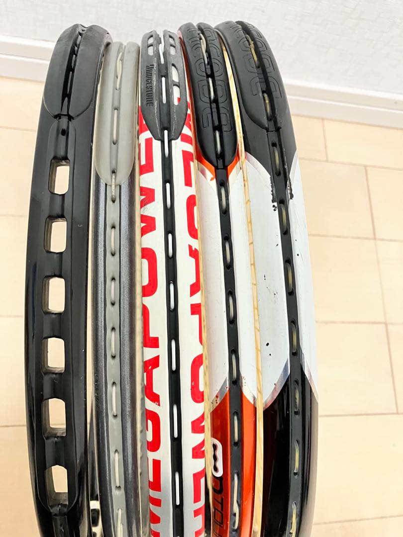 WILSON ウィルソン等 硬式テニスラケット 5本セットとバッグ