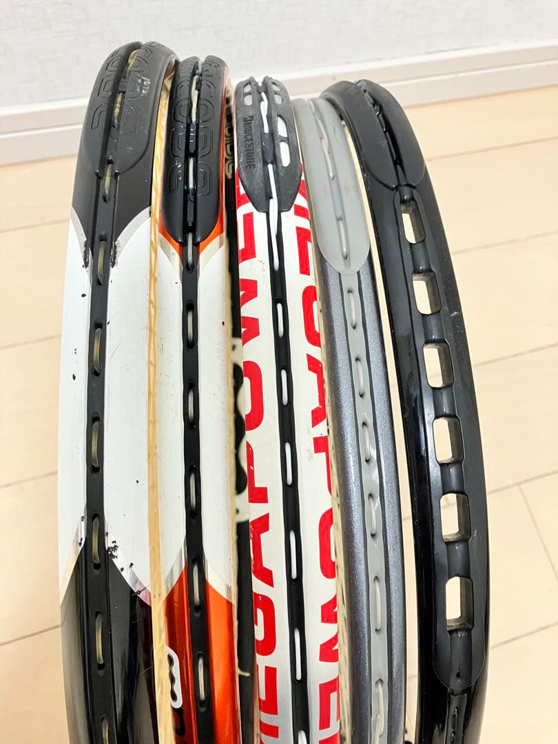 WILSON ウィルソン等 硬式テニスラケット 5本セットとバッグ