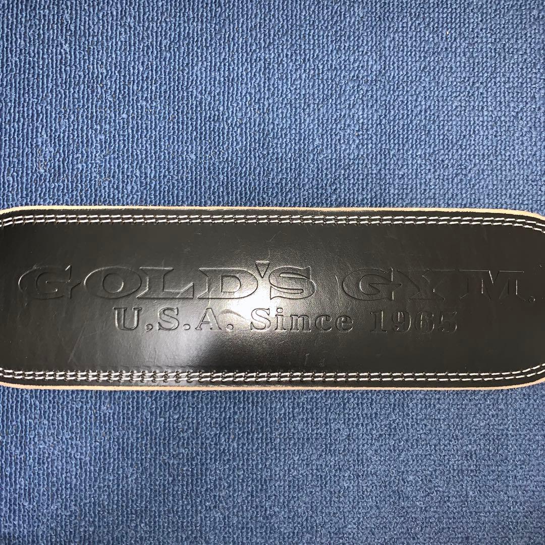 美品　ゴールドジム　EXレザーベルト　Lサイズ