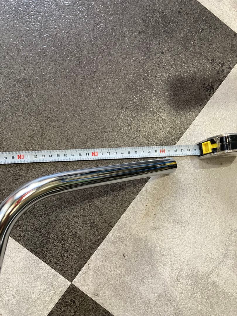 タ*ス様 エイプバー_スチール製クロームメッキ_80cm