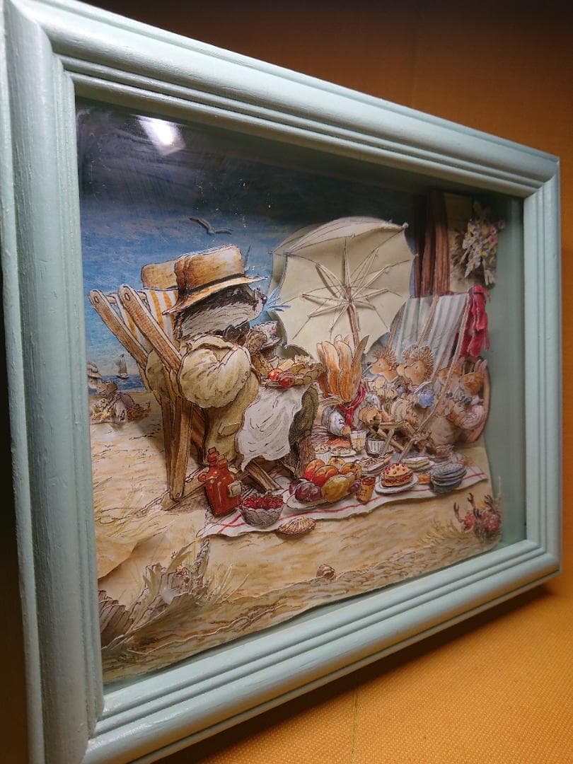 【美品】シャドーボックス　絵画　置物　インテリア　工芸品　美術品　A1666