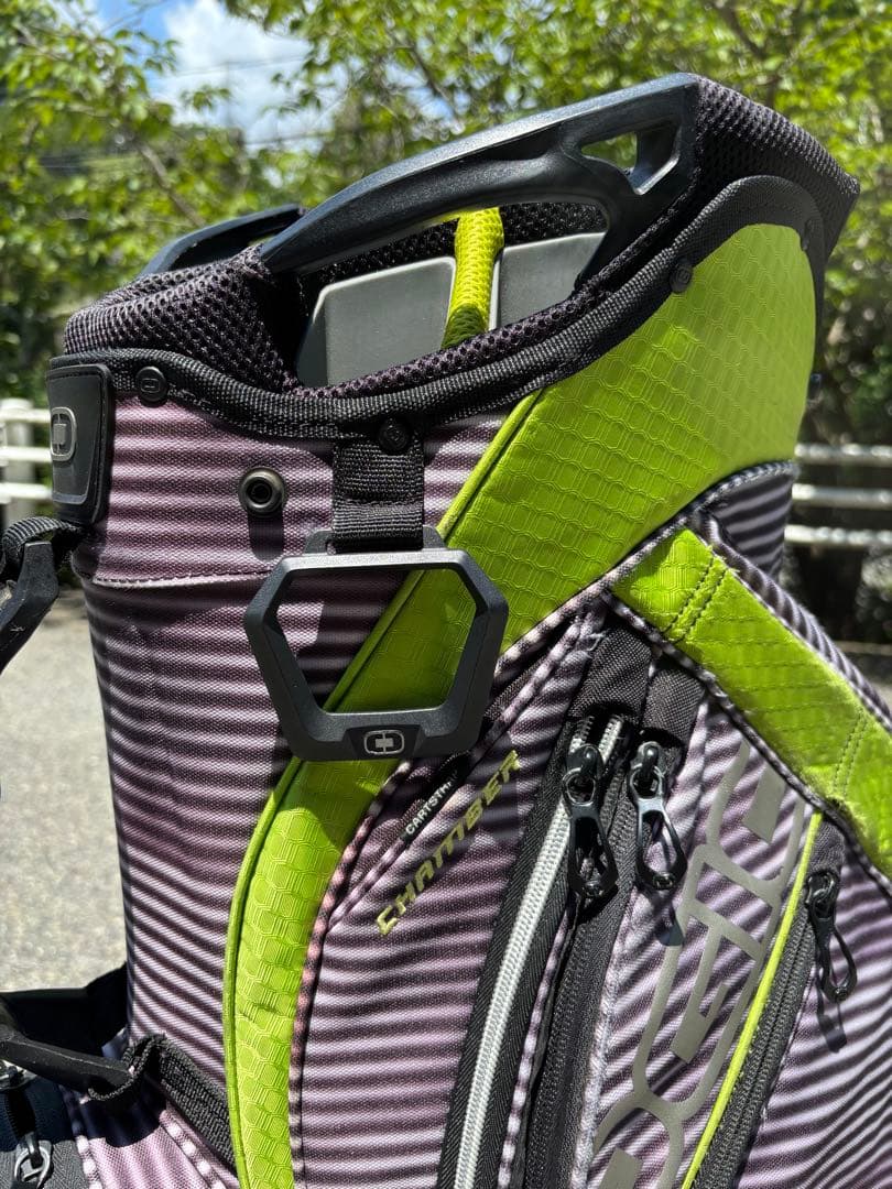 OGIO CHAMBER ゴルフバッグ 黒×グレー×黄緑