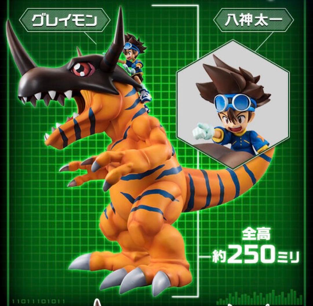 G.E.M.シリーズ　デジモンアドベンチャー　グレイモン＆八神太一